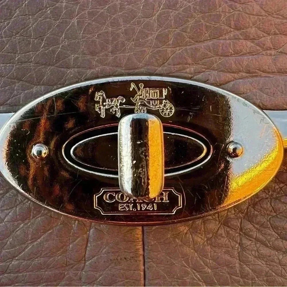 COACH 25169 MADISON MADELINE LEATHER SATCHEL LIGHT GRAY - Picture 4 of 10